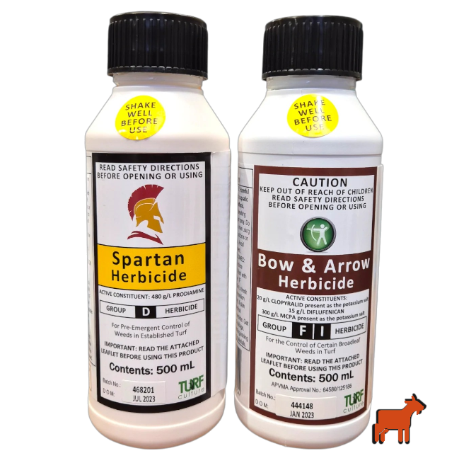 bow and arrow herbicide pets Bow and Arrow + Spartan Herbicide Bundle – Mighty Goat Lawns