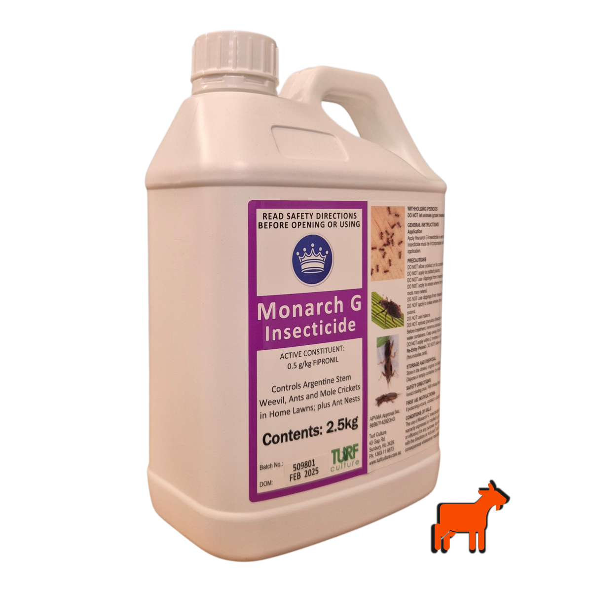 Monarch G Granular Insecticide 2.5kg | Mole Cricket & Ant Control for Lawns