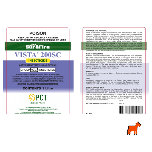 Vista 200SC Fipronil Insecticide