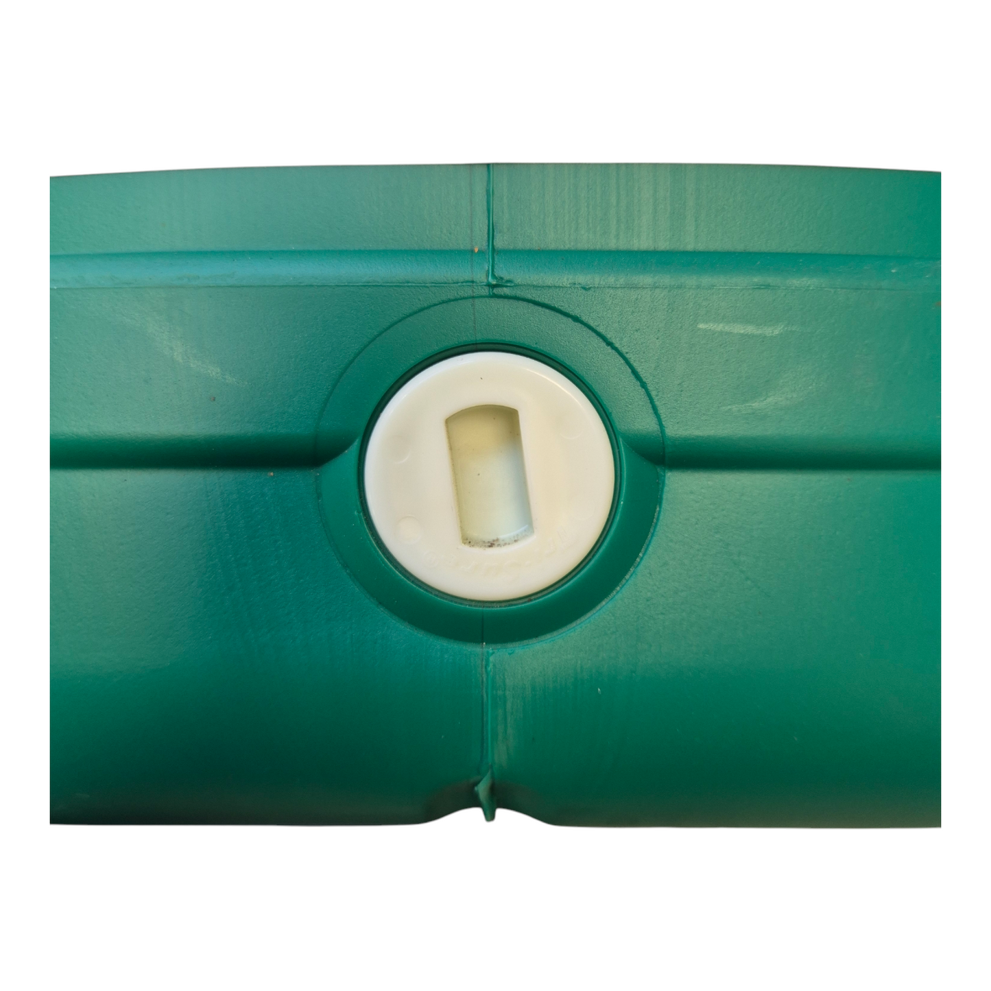 drum tap with lever open showing controlled liquid dispensing for lawn care chemicals