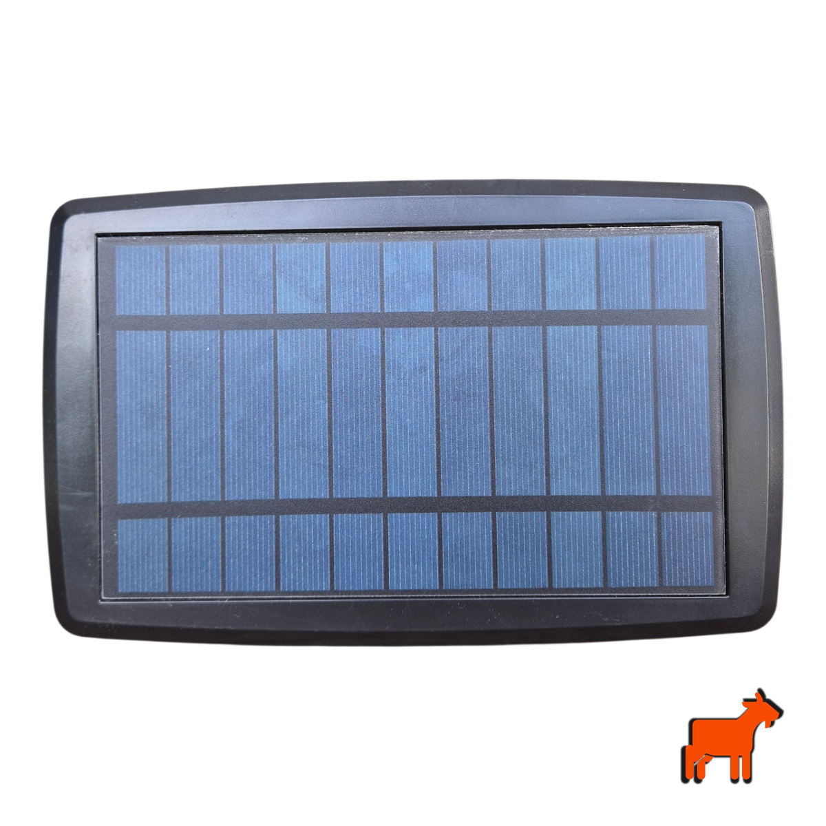 Close up of solar panel powering outdoor festoon string lights for garden use