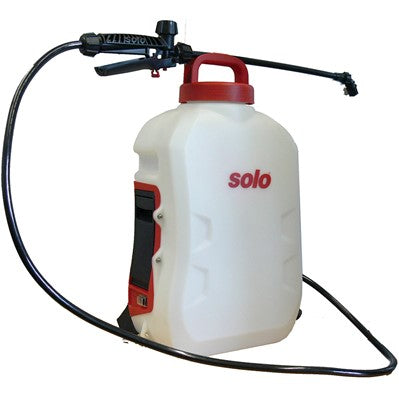 Solo 414Li sprayer in white – side profile showing UV-resistant tank and ergonomic design