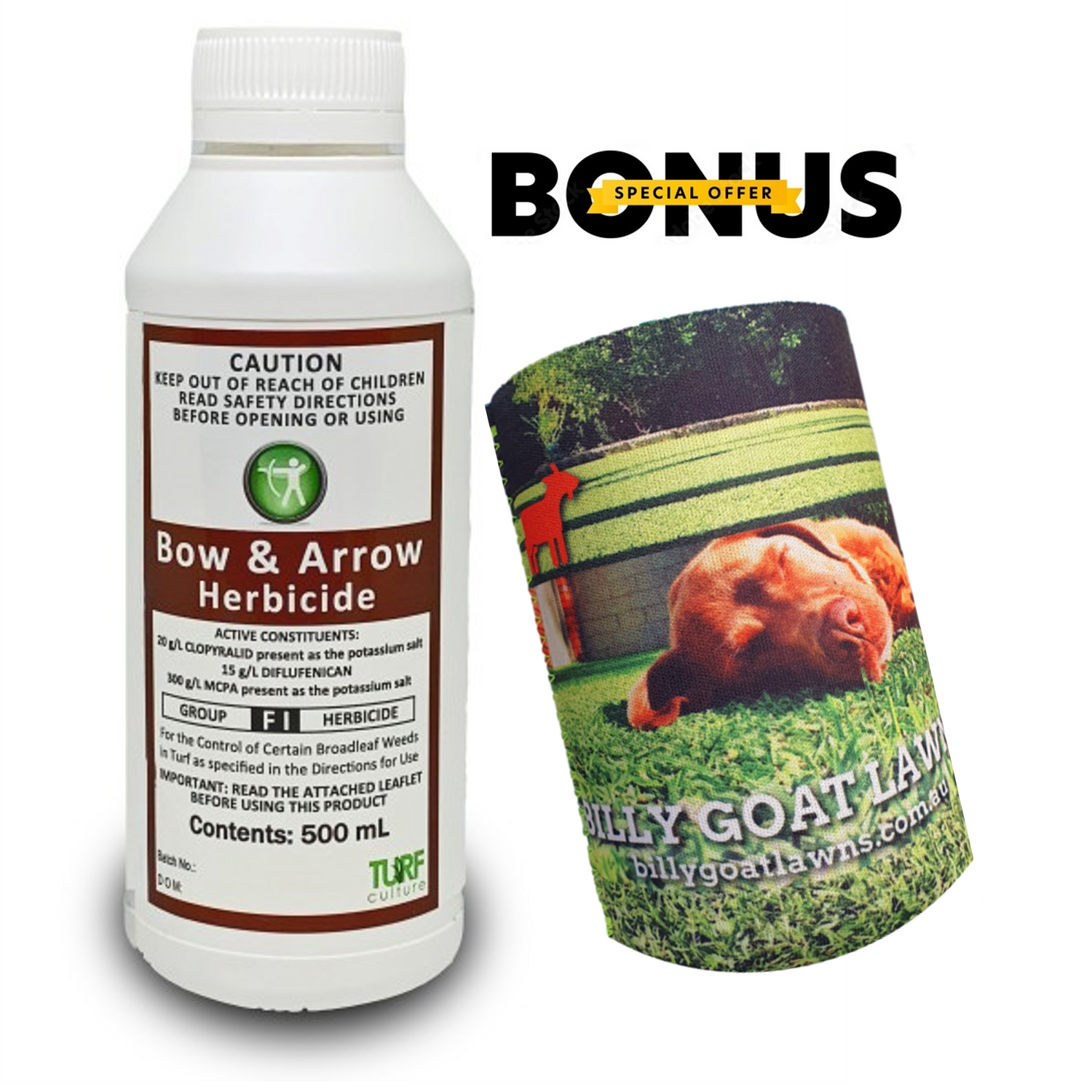 Herbicides for Australian lawns including selective and non-selective weed killers from Mighty Goat Lawns