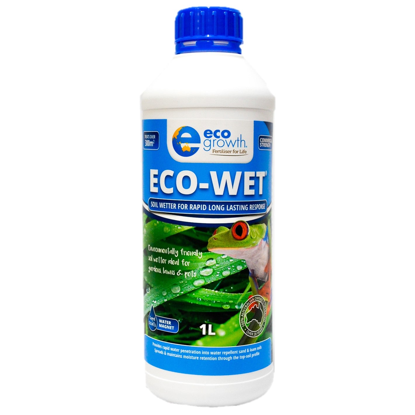 Soil wetting agents for Australian lawns designed to improve water penetration, reduce hydrophobic soil and support healthy root growth in dry conditions.