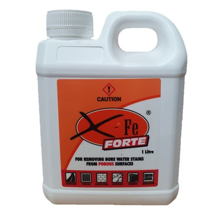 Bore stain remover products for removing rust, iron and water stains from driveways, concrete, walls and outdoor surfaces in Australia