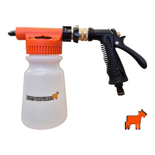 Hose On Sprayer | Mighty Goat Lawns