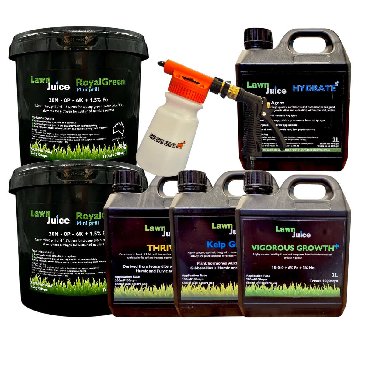 365 Year Round Lawn Care Bundle | Fertiliser, Wetting Agent & Kelp Pack