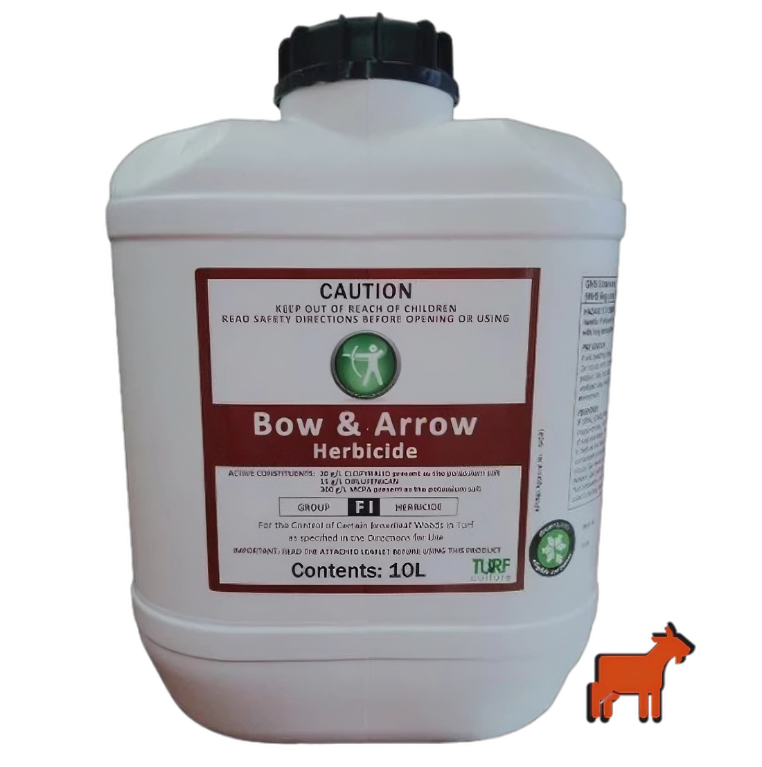 Bow and Arrow Herbicide 10L bottle — broadleaf weed killer for Australian lawns