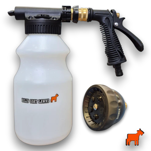 Hose On Sprayer | Mighty Goat Lawns