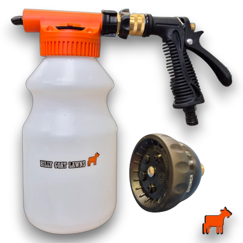 Hose On Sprayer | Mighty Goat Lawns