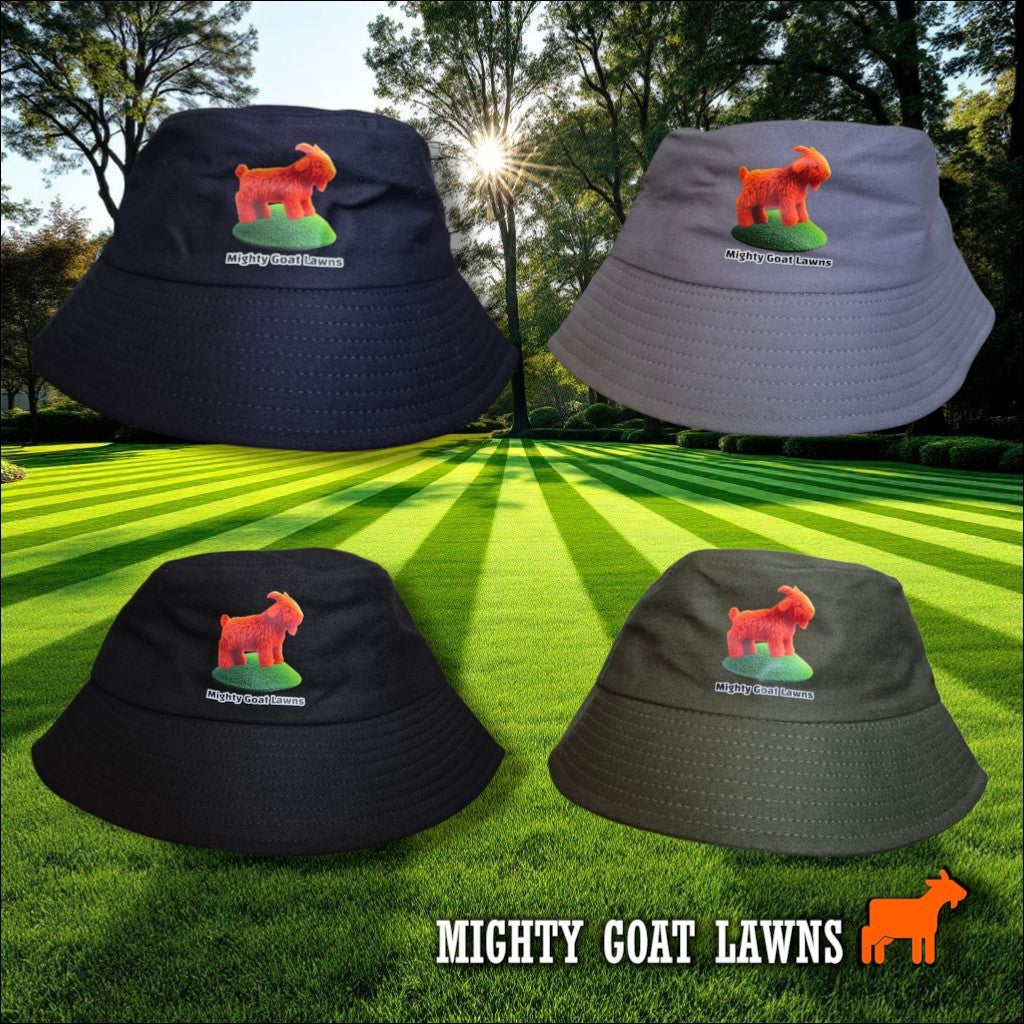 Mighty Goat Lawns Bucket Hat | Lawn Care Sun Protection Hat