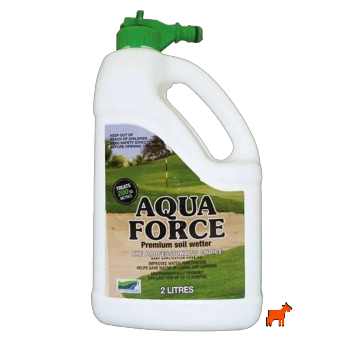 Aqua Force 2L concentrated wetting agent for dry patch prevention and hydrophobic soil treatment in Australian lawns