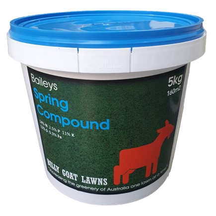 Baileys Spring Compound Fertiliser 5kg granular spring lawn fertiliser with blood and bone, humates and zeolite