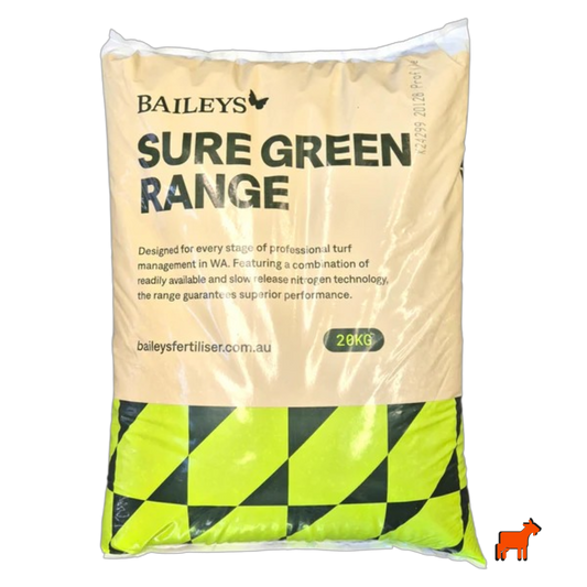 Baileys SureGreen Gold 20kg granular fertiliser with high Iron content