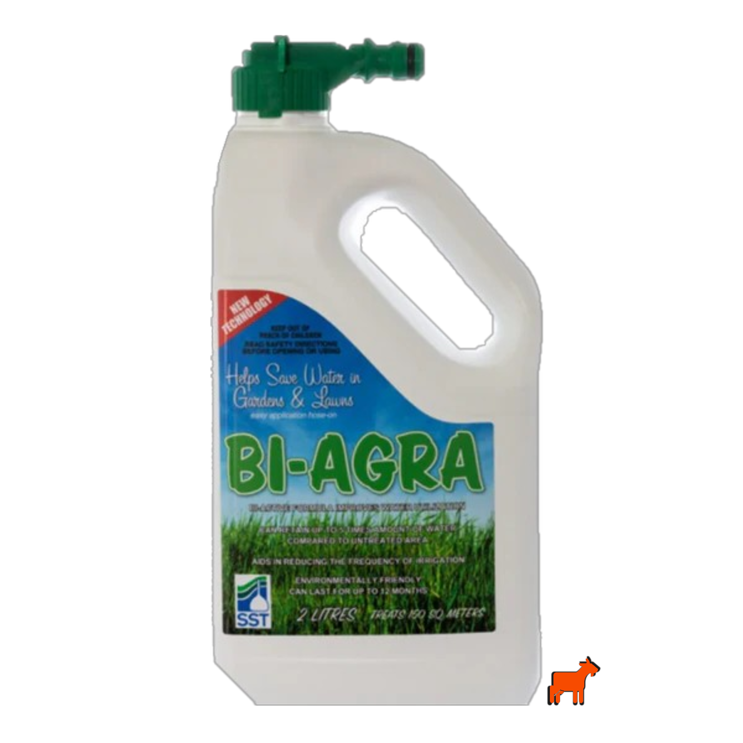 Bi-Agra 2L lawn water retention treatment – retains up to 5 times more moisture and reduces irrigation by 50%