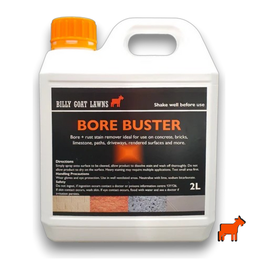 Bore Buster 2L bore water iron stain remover for driveways, bricks, concrete and limestone – Australian made