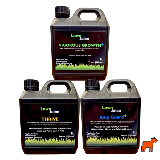 Lawn Juice Liquids Bundle 2L – Kelp Guard, Thrive and Vigorous Growth liquid fertiliser