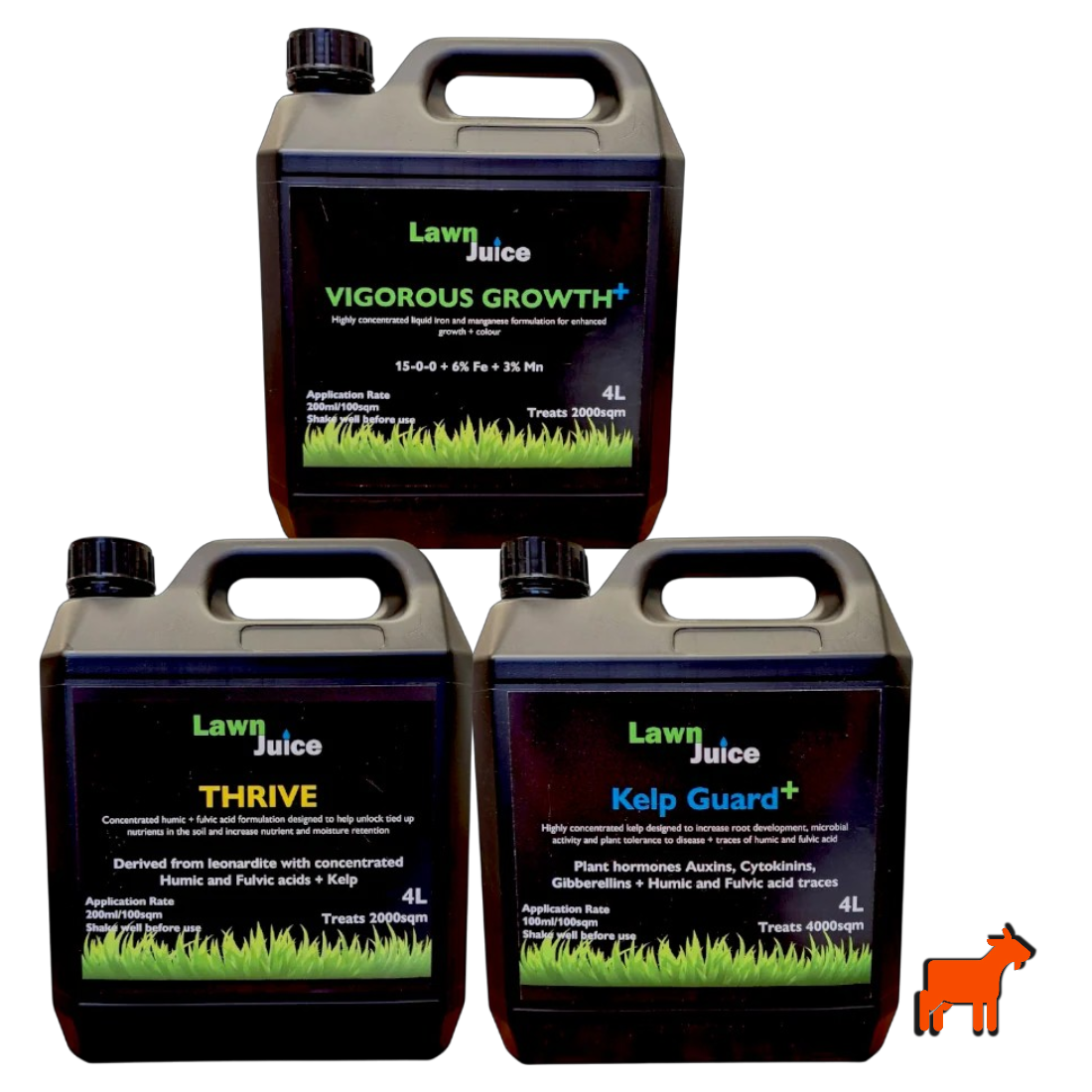 Lawn Juice Liquids Bundle 4L with hose-on sprayer – liquid lawn care bundle Australia
