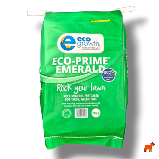 EcoGrowth Eco Prime Emerald 10kg rock mineral lawn fertiliser with Mycorrhizal fungi – biologically activated granular