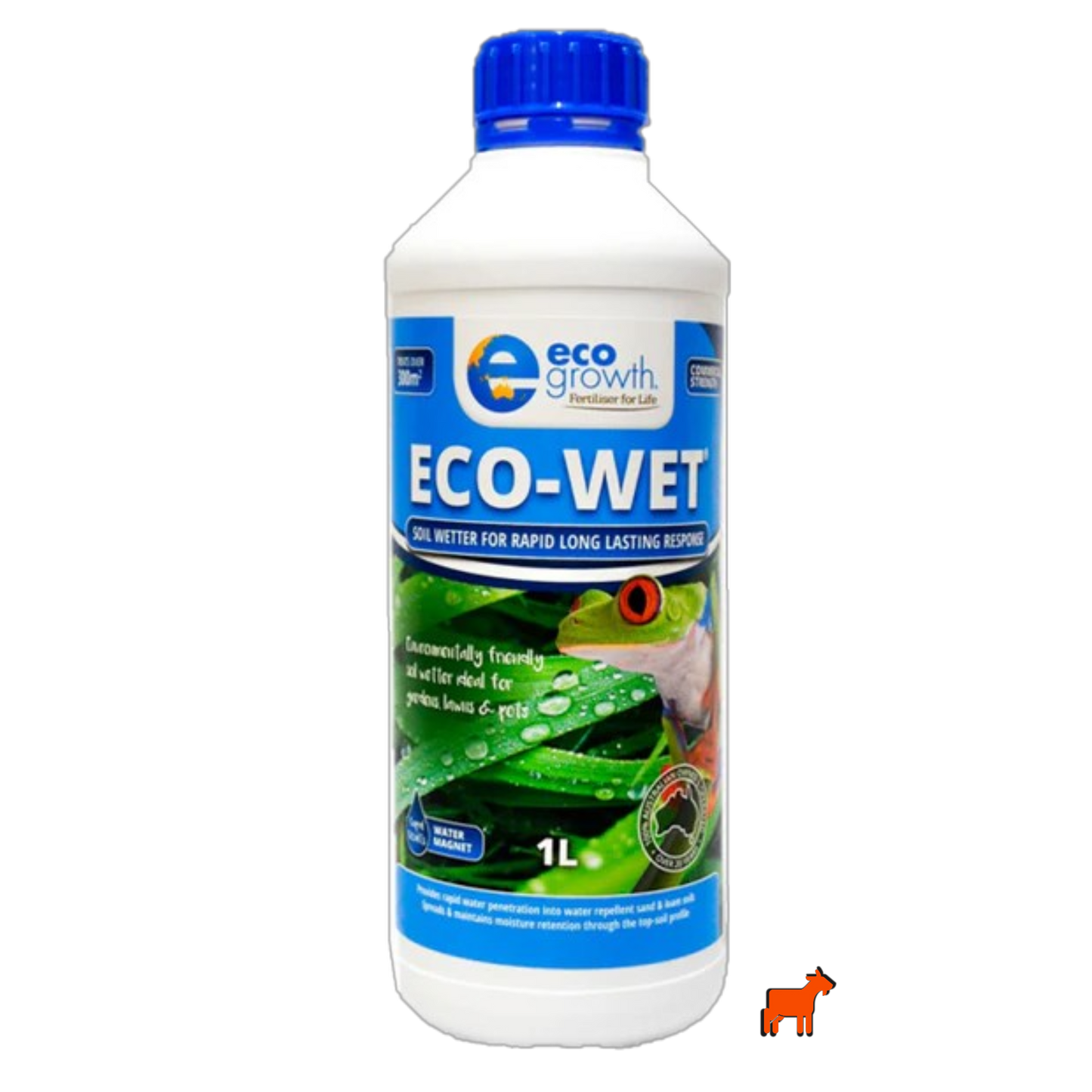 EcoGrowth Eco-Wet 1L liquid soil wetting agent with natural polymers for sandy and hydrophobic soils
