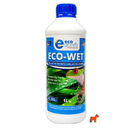 EcoGrowth Eco-Wet 1L liquid soil wetting agent with natural polymers for sandy and hydrophobic soils