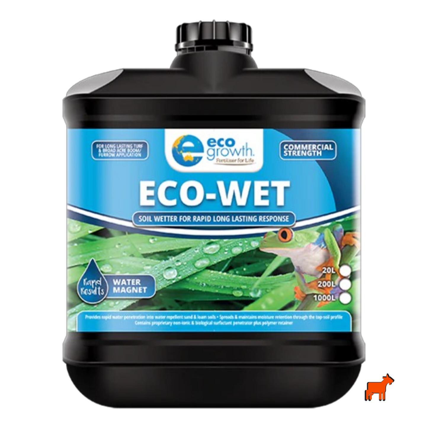 EcoGrowth Eco-Wet 20L concentrated liquid wetting agent for large properties and commercial turf