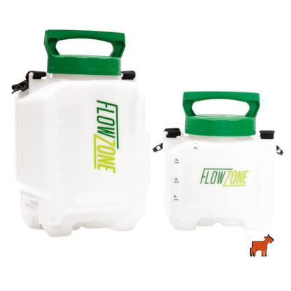 FlowZone Microburst 4 litre and 7 litre interchangeable swap tanks side by side