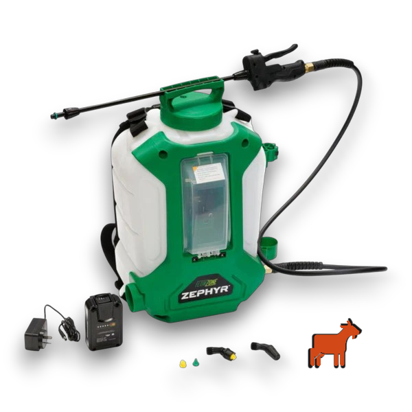 FlowZone Zephyr 3 15L battery backpack sprayer – front hero product shot