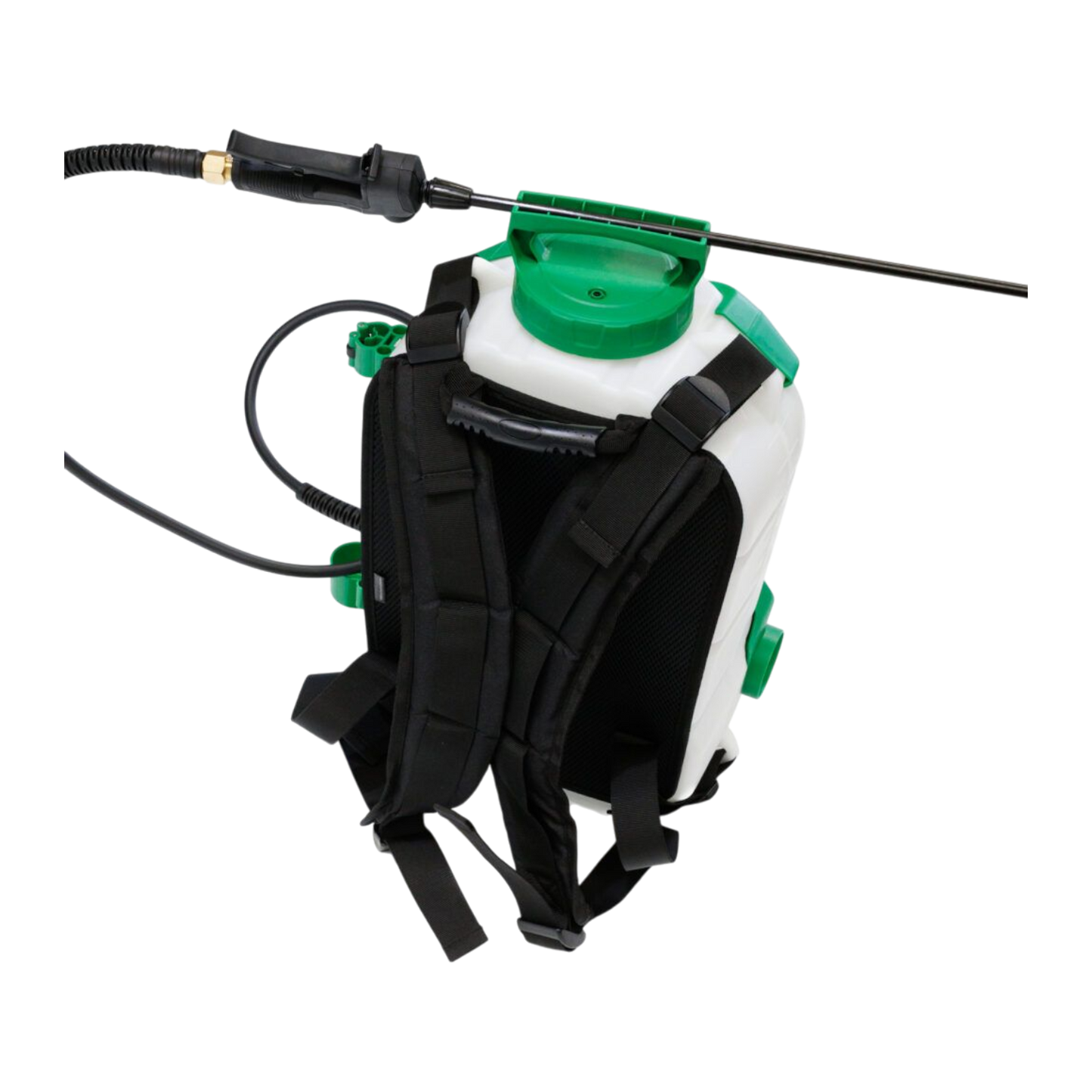 FlowZone Zephyr 3 padded backpack straps and ergonomic harness for comfortable extended spraying