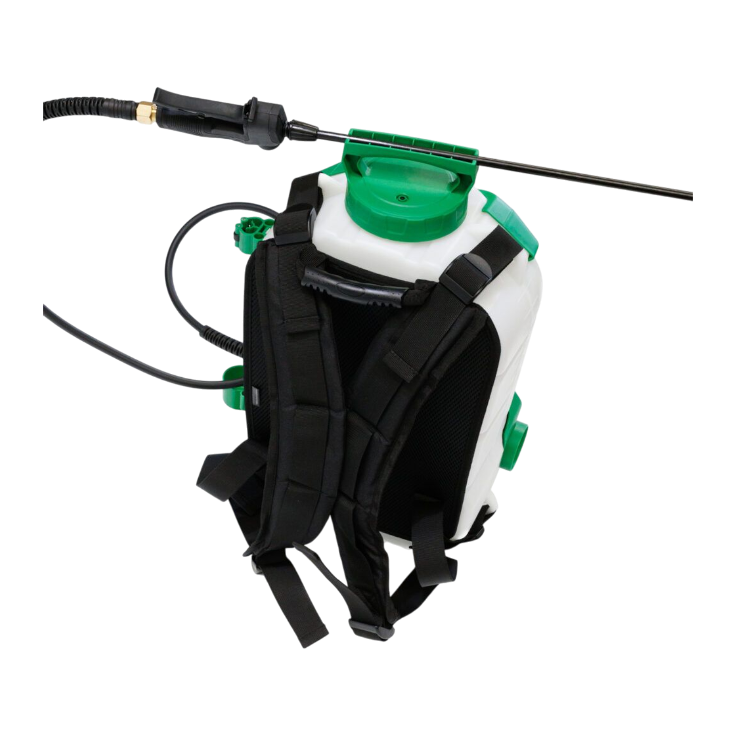 FlowZone Zephyr 3 padded backpack straps and ergonomic harness for comfortable extended spraying