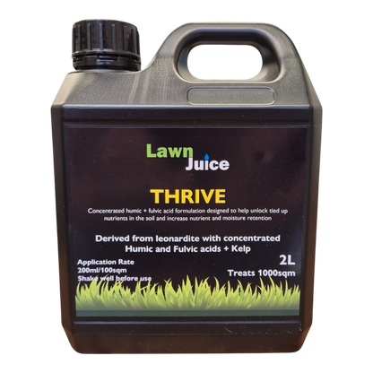 Lawn fertiliser with kelp, humic acid and wetting agent to improve lawn health