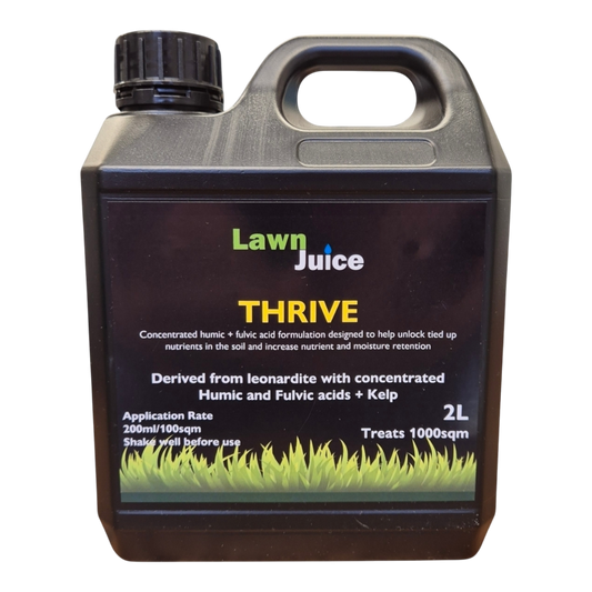 Lawn fertiliser with kelp, humic acid and wetting agent to improve lawn health