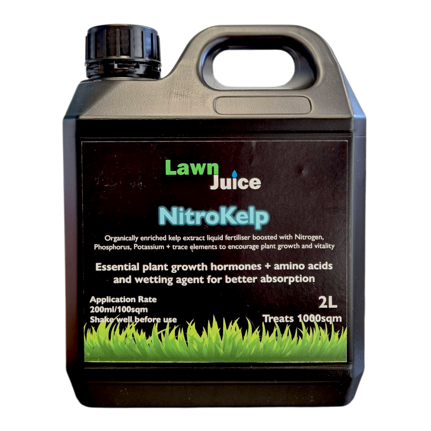 Lawn Juice NitroKelp 2L organic liquid kelp fertiliser bottle – front product shot