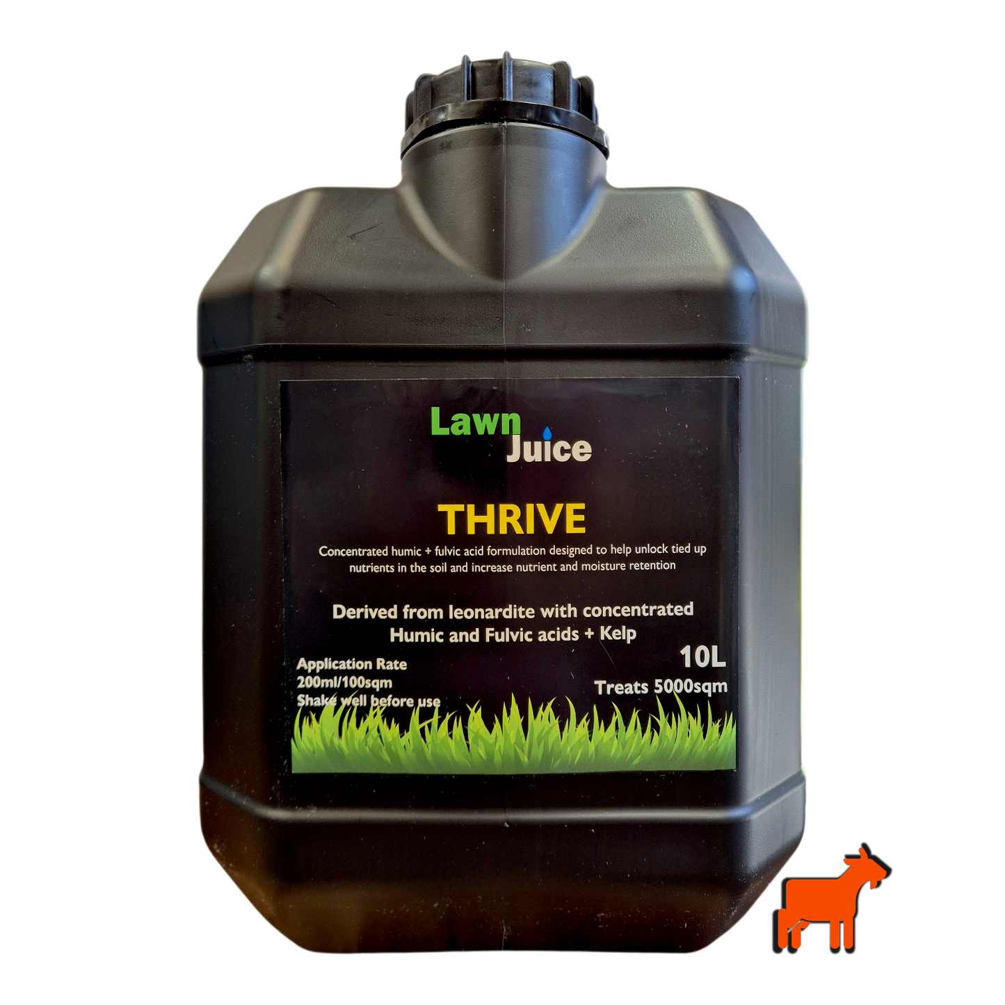Lawn Juice Thrive 10L soil conditioner for large lawns and commercial turf applications
