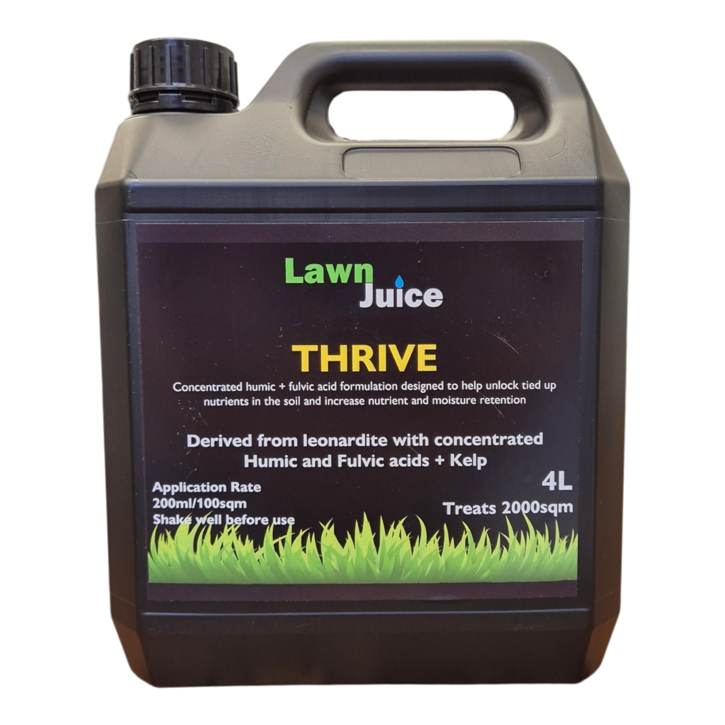 Lawn Juice Thrive 4L humic and fulvic acid soil conditioner for Australian lawns