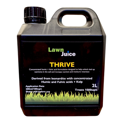 Lawn Juice Thrive soil conditioner 2L – humic and fulvic acid blend for improved nutrient absorption in spring