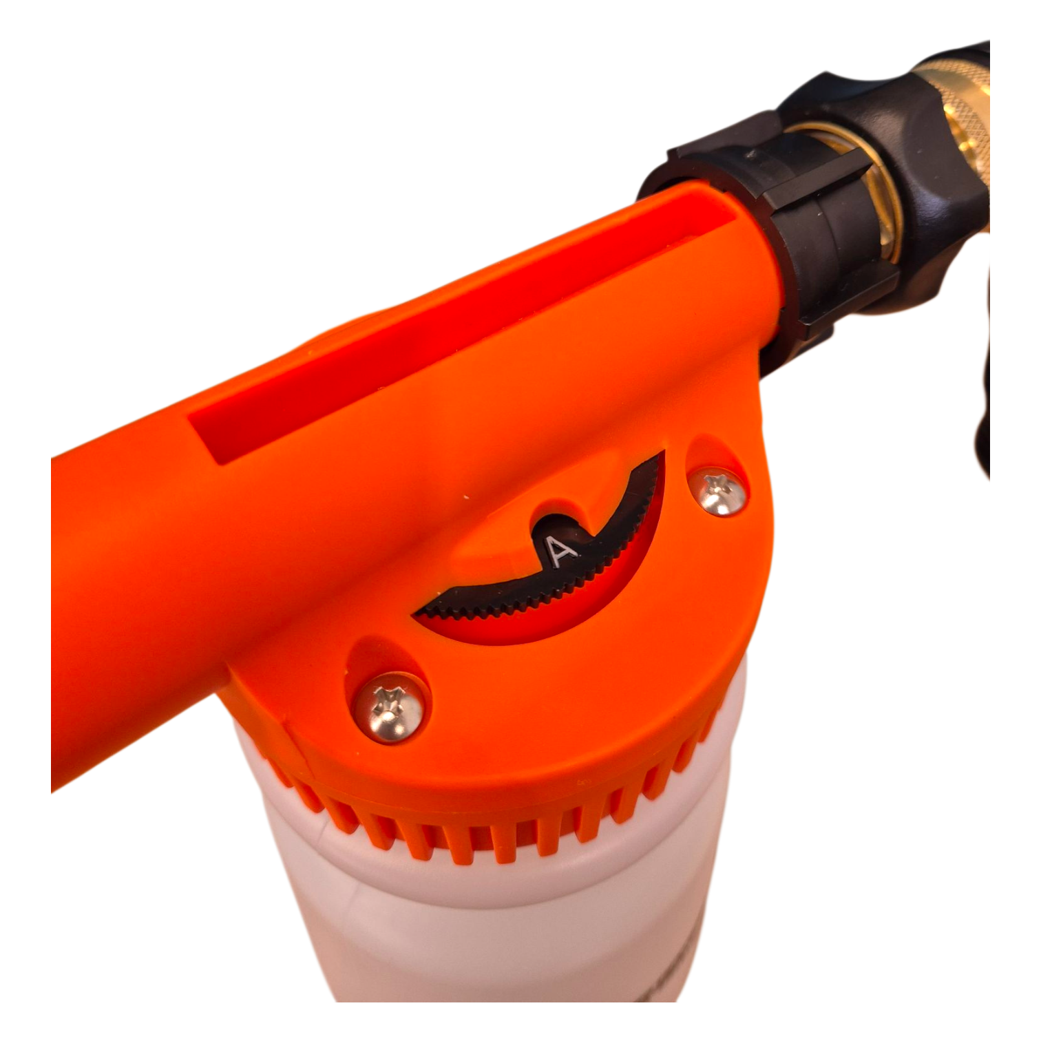 Mighty Goat Lawns 2L orange hose-on sprayer for larger lawn fertiliser applications