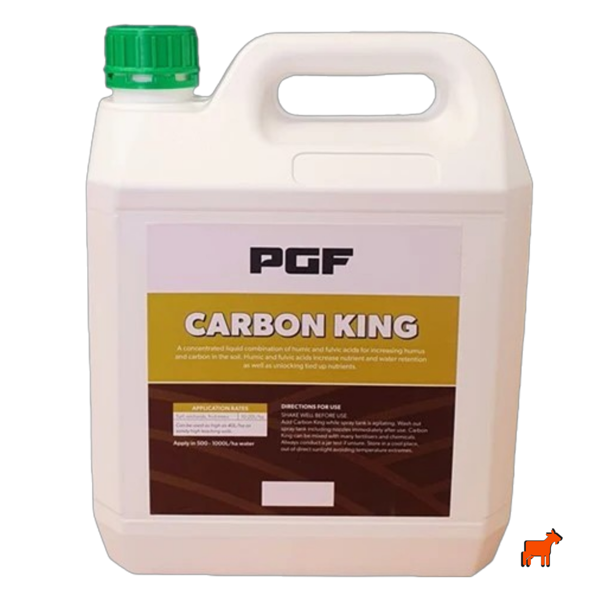 PGF Carbon King concentrated liquid humic and fulvic acid – for increasing soil carbon and nutrient retention in Australian lawns