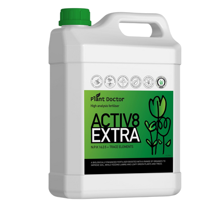 Plant Doctor Activ8EXTRA 4L biologically boosted liquid fertiliser for larger lawns and gardens