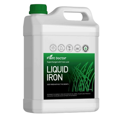 Plant Doctor Liquid Iron 4L bottle for larger lawn areas – liquid iron fertiliser with fulvic acid