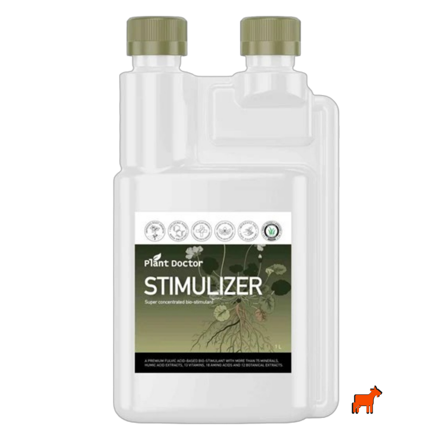 Plant Doctor Stimulizer 1L super concentrate fulvic acid biostimulant – 75+ minerals, 13 vitamins and 18 amino acids for lawns and gardens