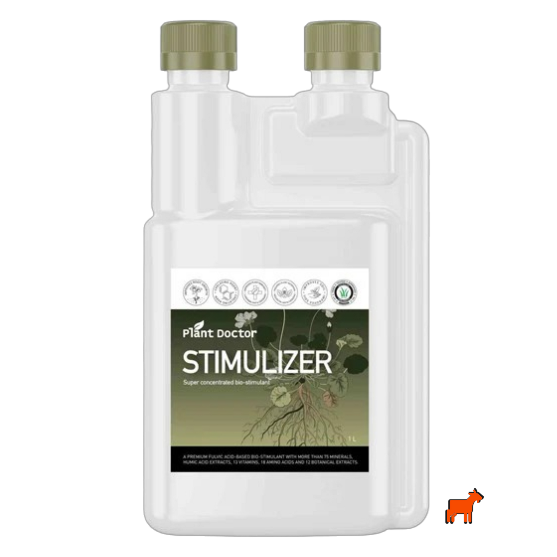 Plant Doctor Stimulizer 1L super concentrate fulvic acid biostimulant – 75+ minerals, 13 vitamins and 18 amino acids for lawns and gardens