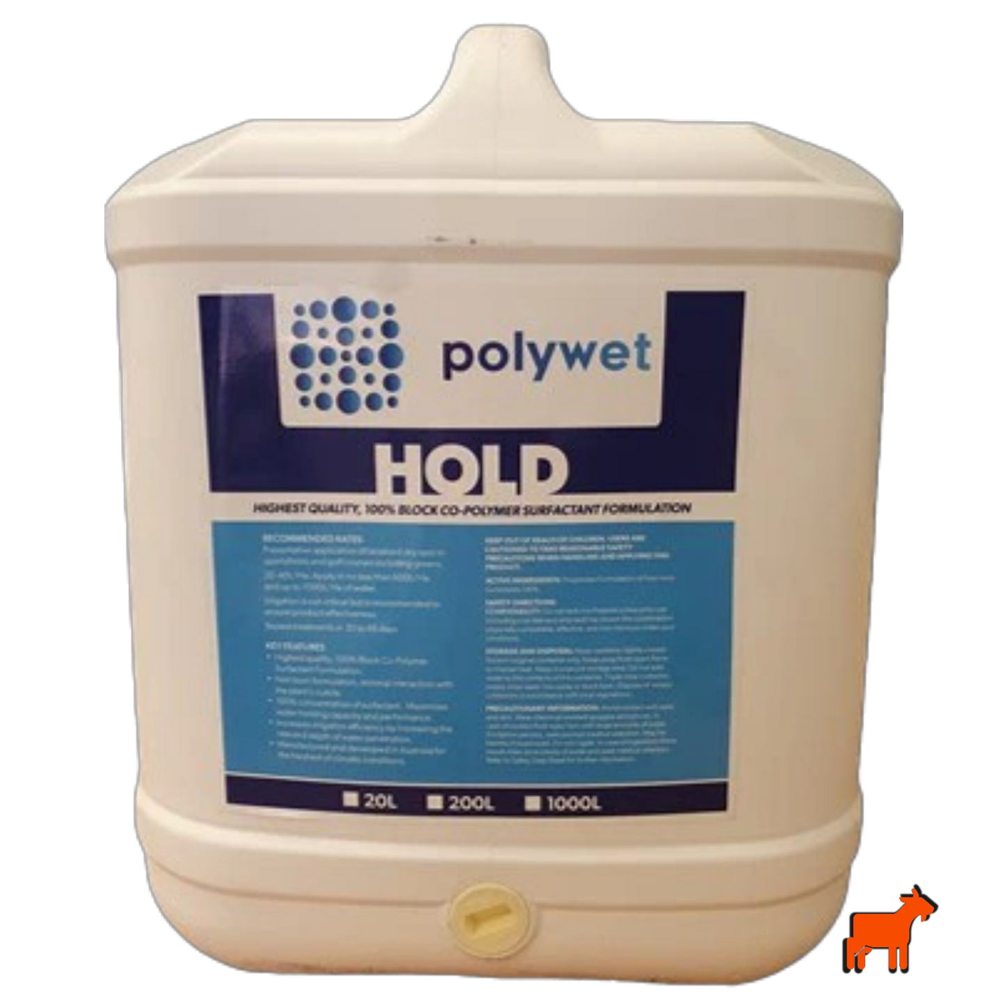 Polywet Hold 20L residual soil wetting agent for dry patch prevention and hydrophobic soil treatment