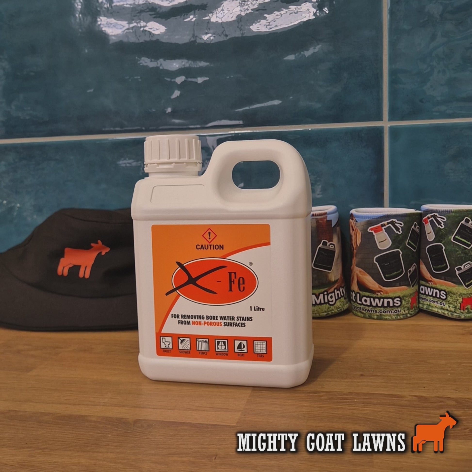 X-Fe bore stain remover application video – how to remove bore water stains from tiles, glass and Colorbond