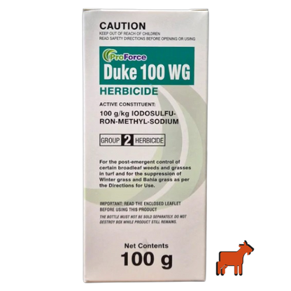ProForce Duke 100WG herbicide 100g pack – larger size for treating bigger lawns with onion weed and broadleaf weeds