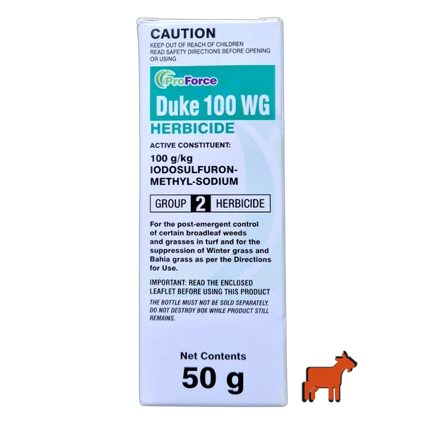 ProForce Duke 100WG herbicide 50g pack for onion weed, Guildford grass and broadleaf weed control