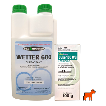 ProForce Duke 100g selective herbicide for bindii, clover, onion weed and guildford grass in Australian lawns