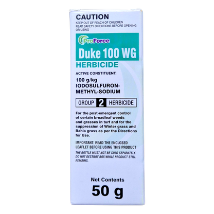 ProForce Duke and Wetter 600 herbicide bundle being prepared for lawn weed treatment