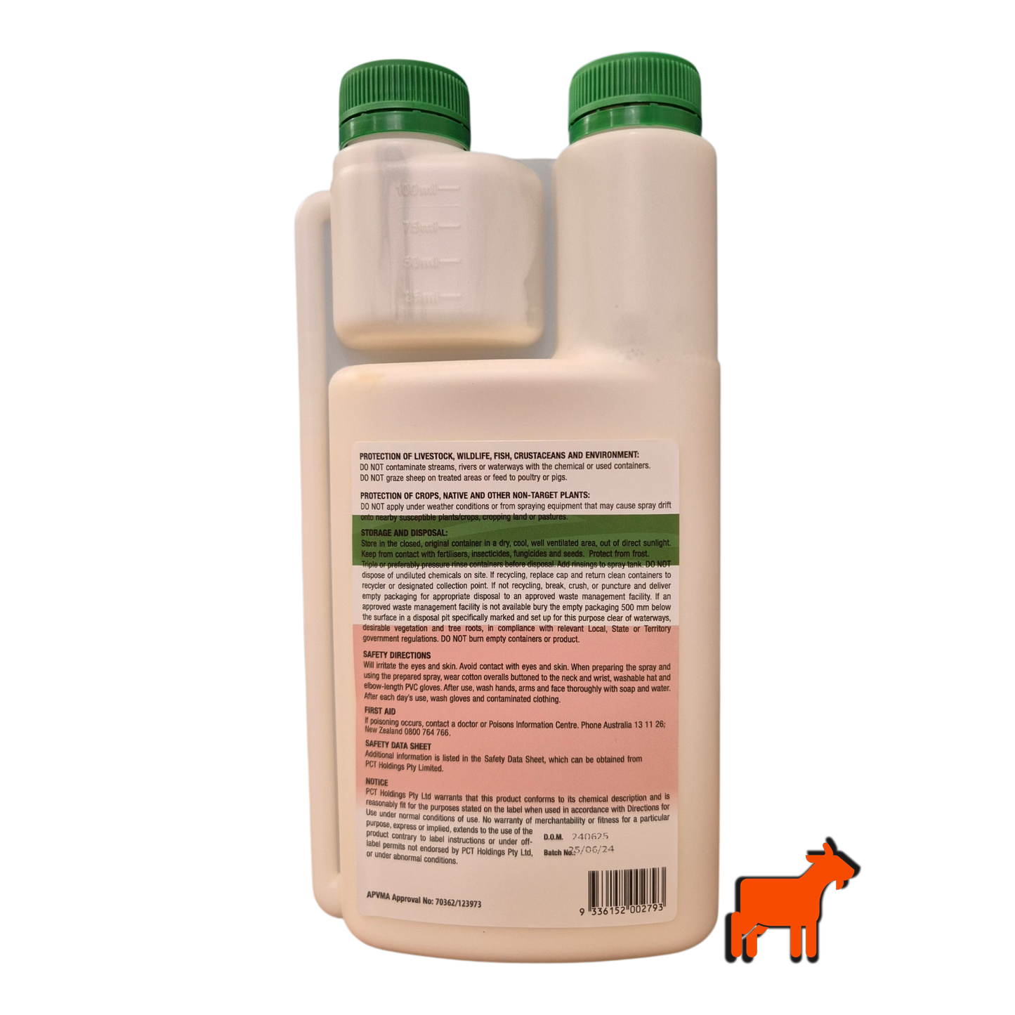 Propyzamide 500 herbicide label showing application rates and directions for use