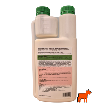 Propyzamide 500 herbicide label showing application rates and directions for use
